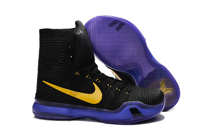 Nike Kobe 10 Elite Black Yellow Purple